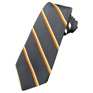 Vtg 1950's REEP Men's Tie Franklin Life Insurance Co Silk Blue Orange White